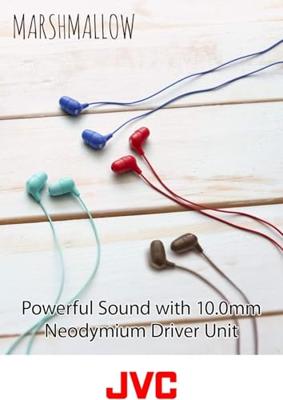 JVC HAFX38MB Marshmallow Earphones With Microphone & In-line Remote (Black)