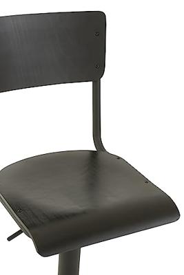 J-Line barstoel - hout|metaal - zwart - 2 stuks