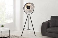 Vloerlamp BIG STUDIO 170cm zwart zilver bladlook industrieel design - 36562 - thumbnail