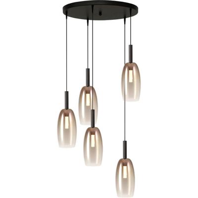 Masterlight 5L vide hanglampLido Olive met Ø 24cm gold-fading glas - 2862-05-02-50-5-4