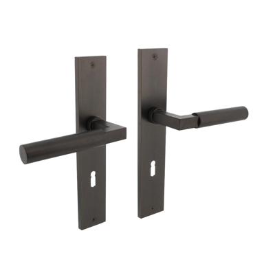 Intersteel Deurkruk Bau-Stil op schild sleutelgat 56mm - antraciet