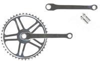 Bhogal crankstel set met spiegat 44T 170 mm zilver - thumbnail