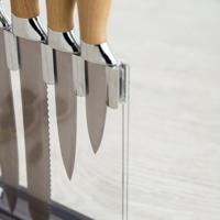 Keukenmessenset met standaard Quid Baobab (5 pcs) Bruin Metaal - thumbnail