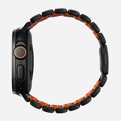 Nomad Stratos band black hardware (45-49mm) - Ultra Orange