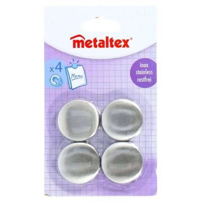 Metaltex Magneten Rond 4 Stuks RVS Metaltex Magneten Rond 4 Stuks RVS