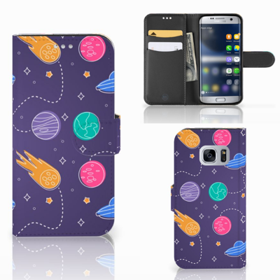 Samsung Galaxy S7 | Wallet Case | met Pasjes | Space Samsung Galaxy S7 | Wallet Case | met Pasjes | Space