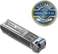TRENDnet, single modus LC-module met dubbele golflengte 1310/1550, versie v4.0R, compatibel met standaard SFP-sleuven, tot 40 km (24,9 mijl), TEG-MGBS40D3 - thumbnail