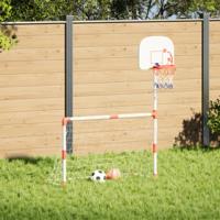 VidaXL Kindervoetbal- en basketbalset met ballen 98x50x70 cm - thumbnail