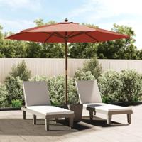 VidaXL Parasol met houten paal 299x240 cm terracottakleurig - thumbnail