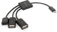 Micro USB hub voor smartphones/tablets - thumbnail