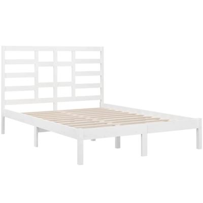 Bedframe massief hout wit 140x190 cm Bedframe massief hout wit 140x190 cm