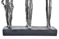 Decoratieve figuren DKD Home Decor 26 x 11,5 x 41,5 cm Zilverkleurig Zwart Familie - thumbnail