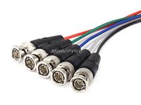 Monoprice VGA HD-15 naar 5 BNC RGB-videokabel voor HDTV-monitorkabel - 6FT (zwart) - thumbnail