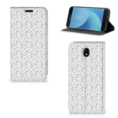 Samsung Galaxy J7 2017 | J7 Pro Hoesje met Magneet Stripes Dots