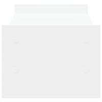 Monitorstandaard 50x27x20 cm bewerkt hout wit - thumbnail