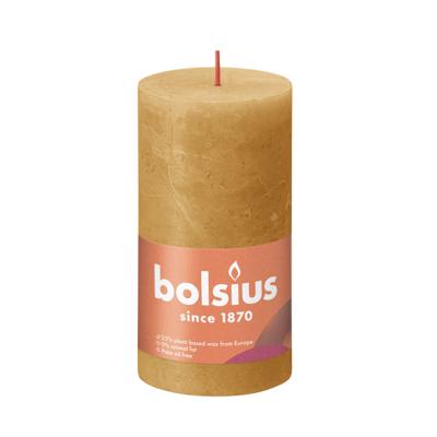 Bolsius kaars rustiek 8x7 cm honeycomb yellow