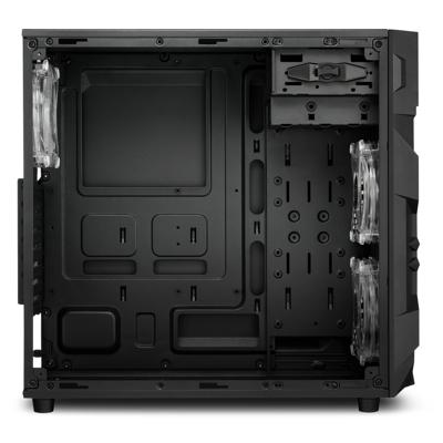 Sharkoon Sharkoon VG7-W RGB - Tower - ATX - Seitenteil mit Fenster (Acryl) Midi-tower PC-behuizing Zwart