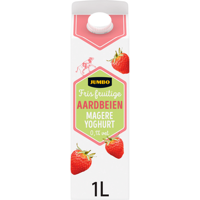 Jumbo Fris Fruitige Aardbeien Magere Yoghurt 0,1% Vet 1 L - thumbnail