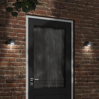 VidaXL Buitenwandlamp gegoten aluminium zwart