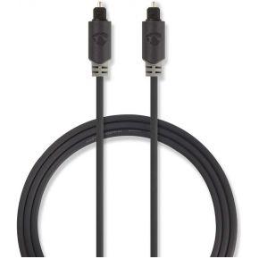 Optische Audiokabel | Toslink male - Toslink male | 1,0 m | Antraciet