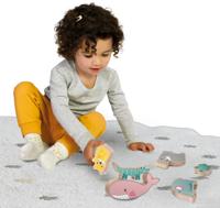 SES tiny talents balans en stapelspel houten dieren - thumbnail