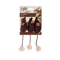 Afp muis the triplets lamswol met catnip assorti - thumbnail