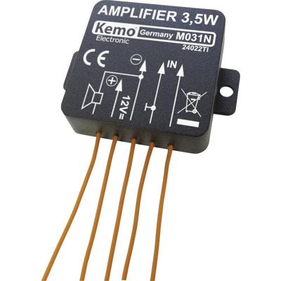 Kemo M031N Mono-versterker Module 5 V/DC, 6 V/DC, 9 V/DC, 12 V/DC 3.5 W Kemo M031N Mono-versterker Module 5 V/DC, 6 V/DC, 9 V/DC, 12 V/DC 3.5 W