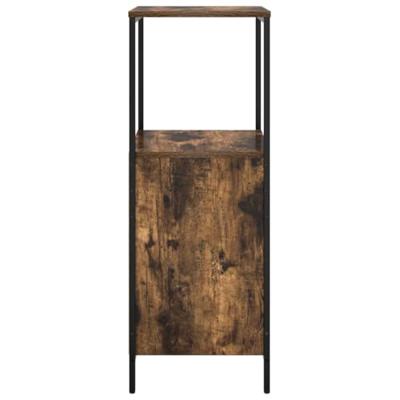 Badkamerkast met planken 36x35x95 cm gerookt eiken
