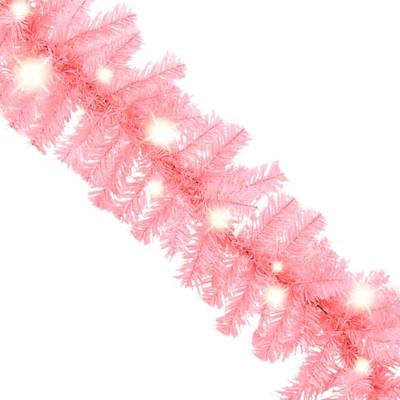 Kerstslinger met LED-lampjes 20 m roze