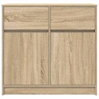 Dressoir met lade 80x34x76 cm spaanplaat sonoma eikenkleurig - thumbnail