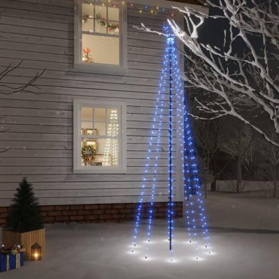 Kerstboom met grondpin 310 LED's blauw 300 cm Kerstboom met grondpin 310 LED's blauw 300 cm