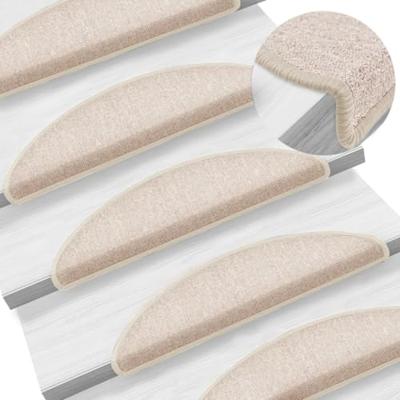 VidaXL Trapmatten 10 st 56x17x3 cm taupe halfrond VidaXL Trapmatten 10 st 56x17x3 cm taupe halfrond