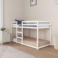 Stapelbed 90x190 cm massief grenenhout wit - thumbnail