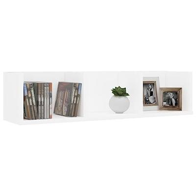 VidaXL Cd-wandschap 75x18x18 cm bewerkt hout wit VidaXL Cd-wandschap 75x18x18 cm bewerkt hout wit