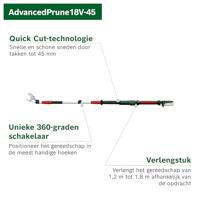 Bosch Home and Garden AdvancedPrune 18V-45 Telescoop struikschaar 18.0 V Li-ion - thumbnail