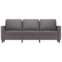 Driezitsbank 180 cm kunstleer grijs - thumbnail