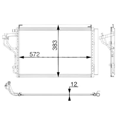 Condensor, airconditioning AC55000P Condensor, airconditioning AC55000P