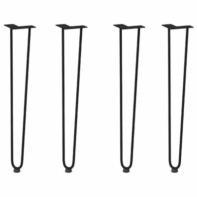 Haarspeld tafelpoten 4 st 72 cm massief staal zwart Haarspeld tafelpoten 4 st 72 cm massief staal zwart