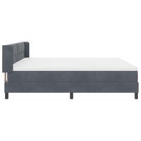 Boxspringbed met Matras Zwart 100x200 cm Fluweel Donkergrijs - thumbnail