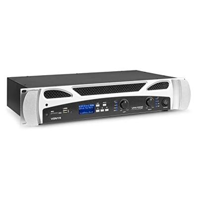Vonyx VPA1000 PA versterker 2x 500W met USB, BT & MP3-speler - thumbnail