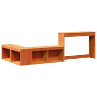 Bedframe zonder matras massief grenenhout wasbruin 75x190 cm - thumbnail