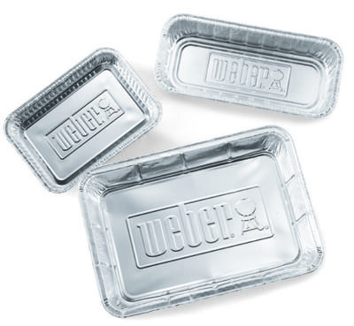 Weber aluminium lekbakjes groot 10 stuks