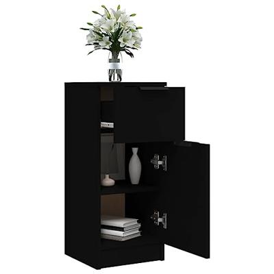 Dressoir 30x30x70 cm bewerkt hout zwart Dressoir 30x30x70 cm bewerkt hout zwart