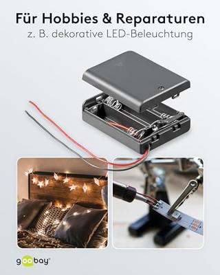 Goobay 12445 Batterijbox Aantal cellen: 3 AA (penlite) Kabel (l x b x h) 68.5 x 48 x 18.7 mm