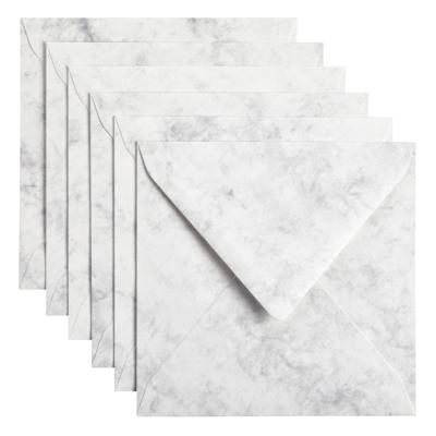 Envelop Papicolor 140x140mm marble grijs pak à 6 stuks Envelop Papicolor 140x140mm marble grijs pak à 6 stuks