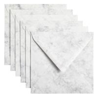 Envelop Papicolor 140x140mm marble grijs pak à 6 stuks - thumbnail