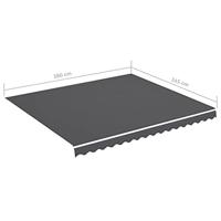 Vervangingsdoek voor luifel 4x3,5 m antracietkleurig - thumbnail