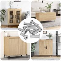 VidaXL Slotmoer 2857 pcs zilver staal - thumbnail