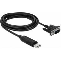 Delock 66282 USB 2.0 naar seriële RS-232-adapter met compacte seriële connectorbehuizing - thumbnail