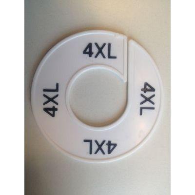 Maatring wit/zwart 4XL